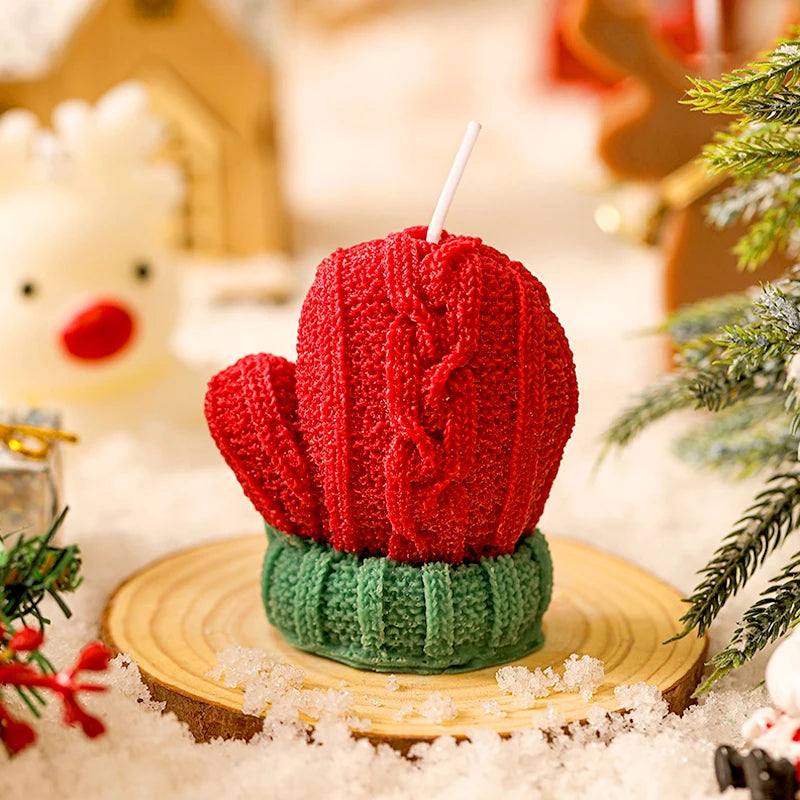 Christmas Gloves Candle